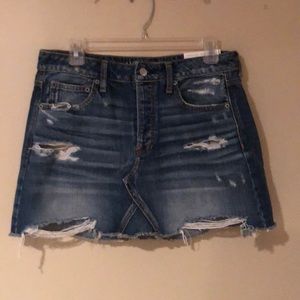 AE Ripped Jean Skirt